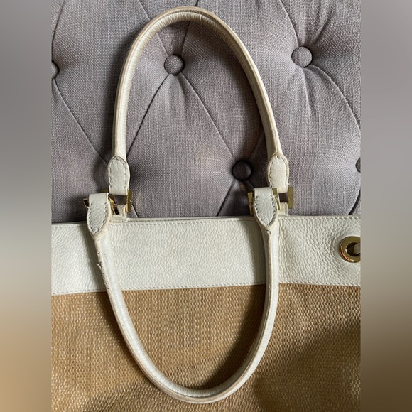 Tory Burch Raffia Tote Shopper Bag - Picture 10 of 11